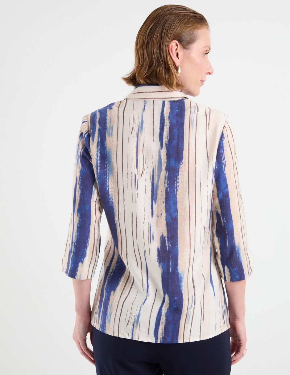 Blusa camisera manga 3/4 para mujer 11