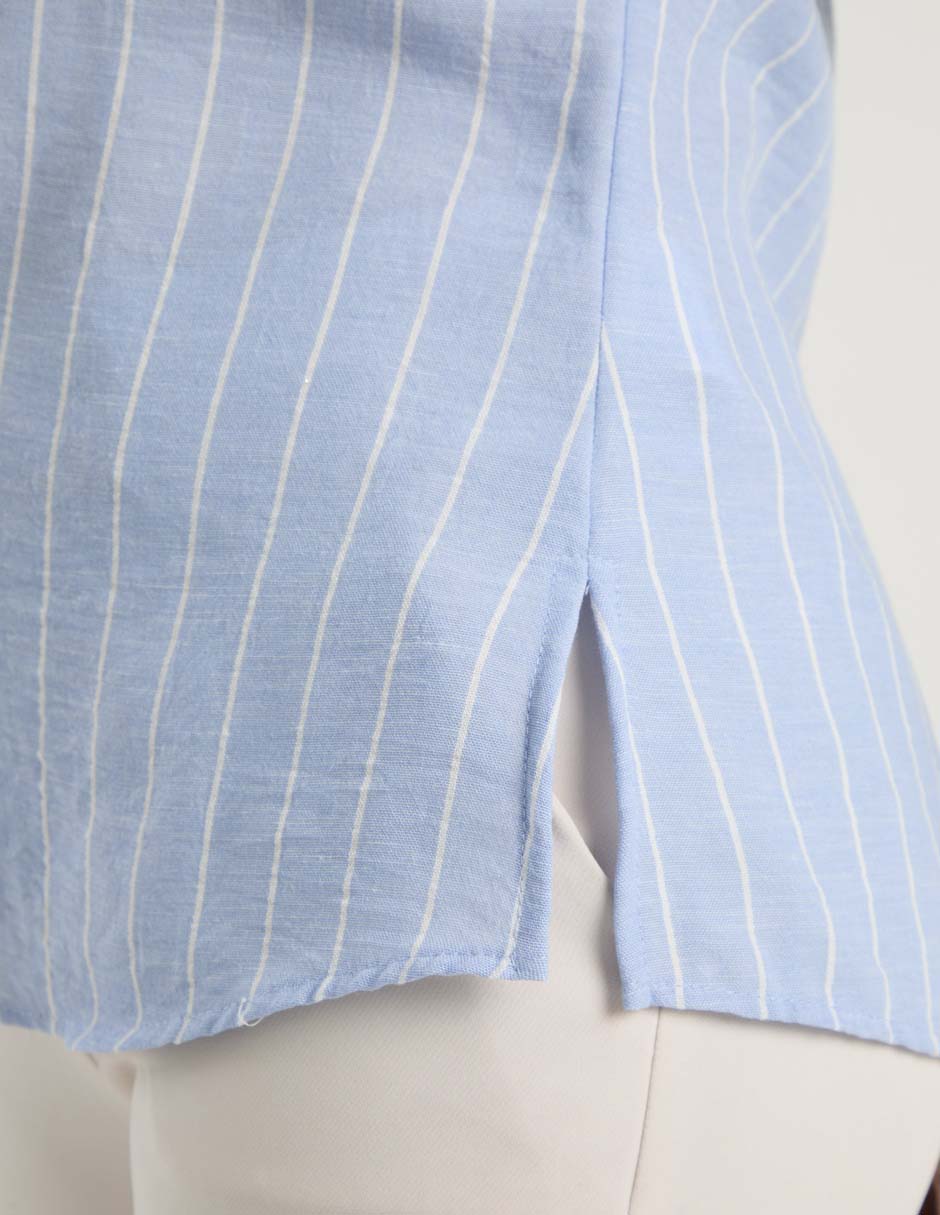 Blusa camisera manga corta para mujer 10