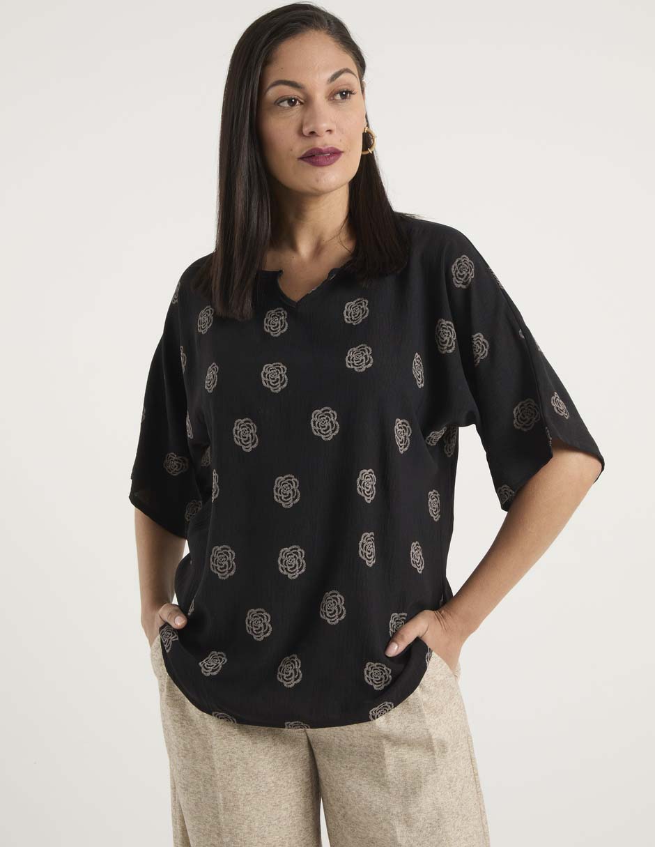 Blusa manga al codo para mujer 1