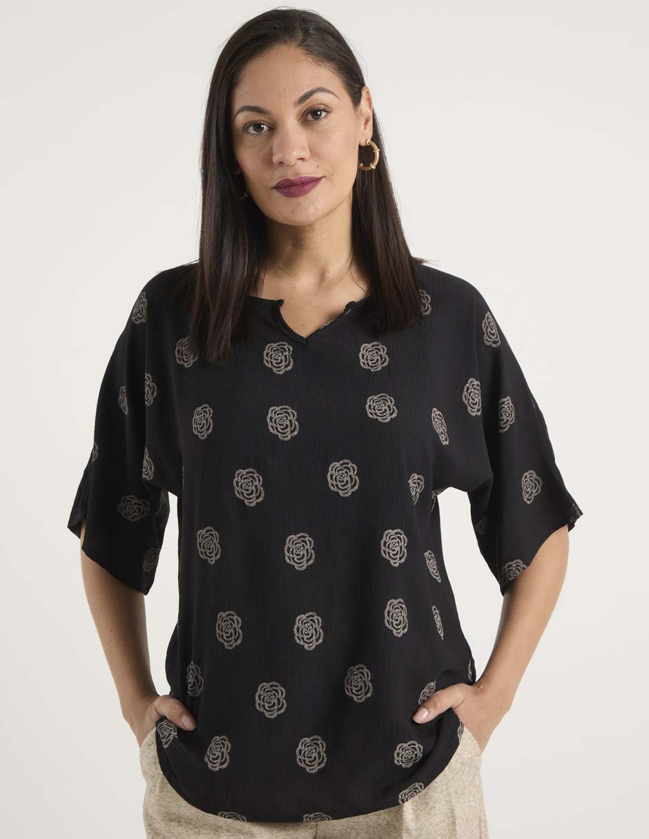 Blusa manga al codo para mujer 7