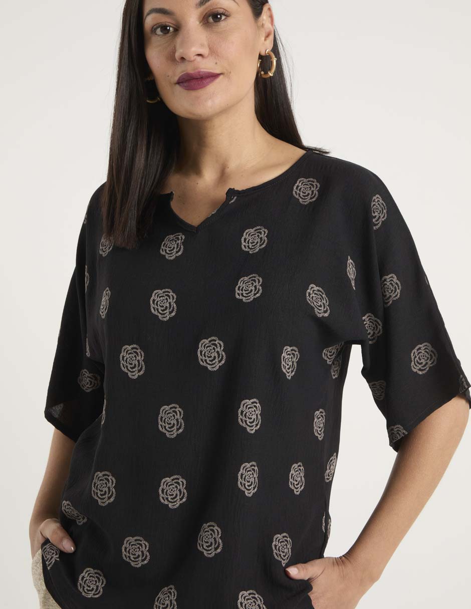 Blusa manga al codo para mujer 10
