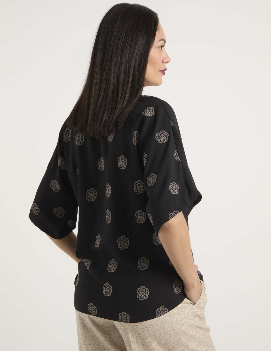 Blusa manga al codo para mujer 11