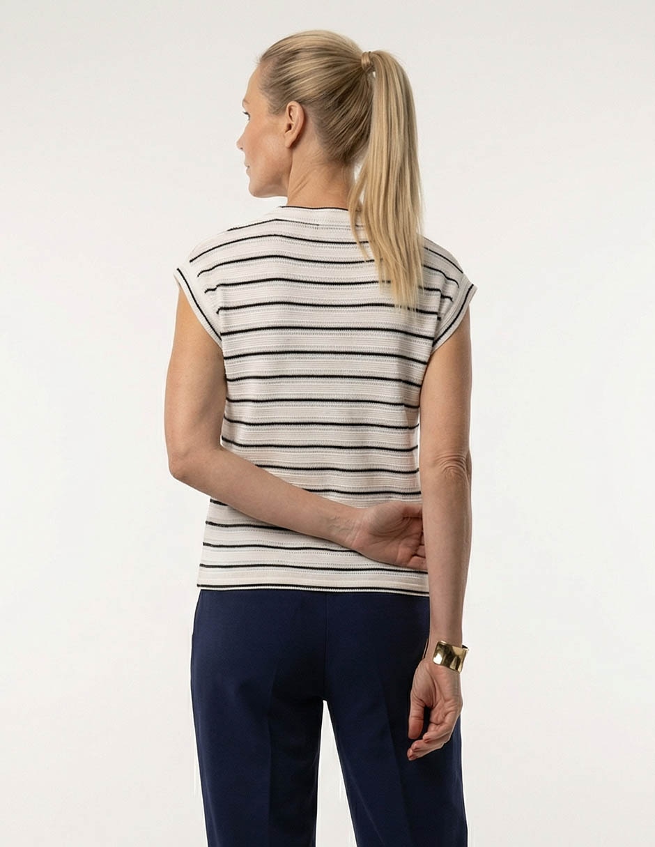 Playera manga corta Morango cuello v para mujer