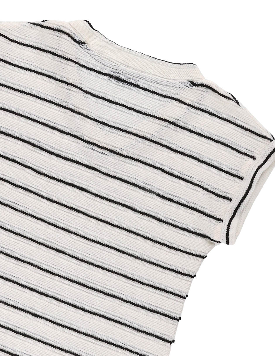 Playera manga corta Morango cuello v para mujer