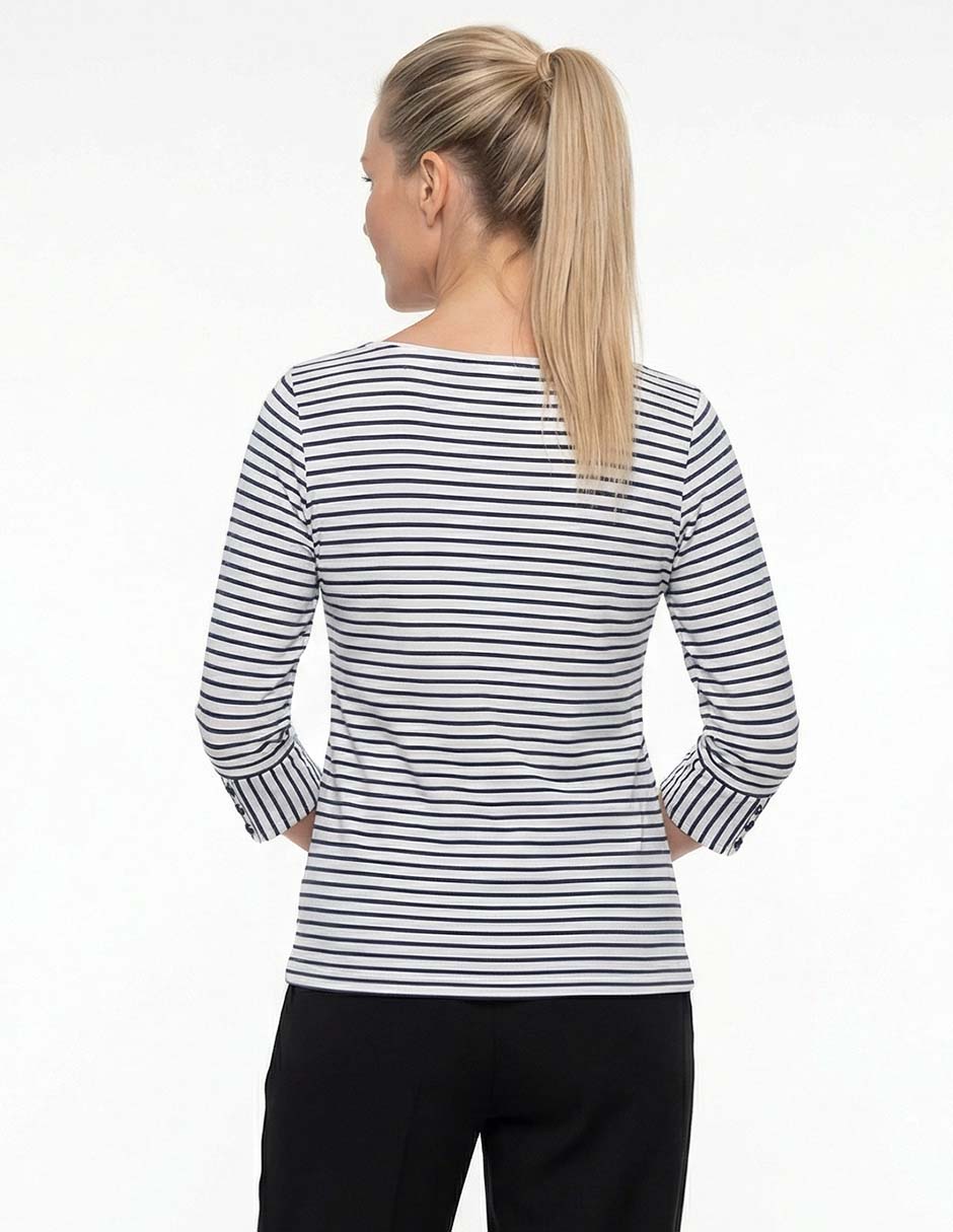 Playera manga 3/4 cuello redondo para mujer 5