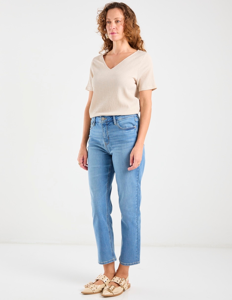 Playera manga corta cuello v mujer 5