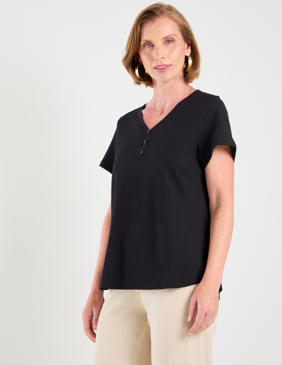 Playera manga corta cuello v mujer 5