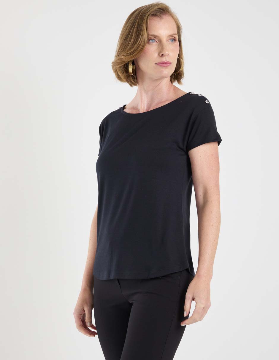 Playera manga corta cuello redondo mujer Playera manga corta cuello redondo mujer