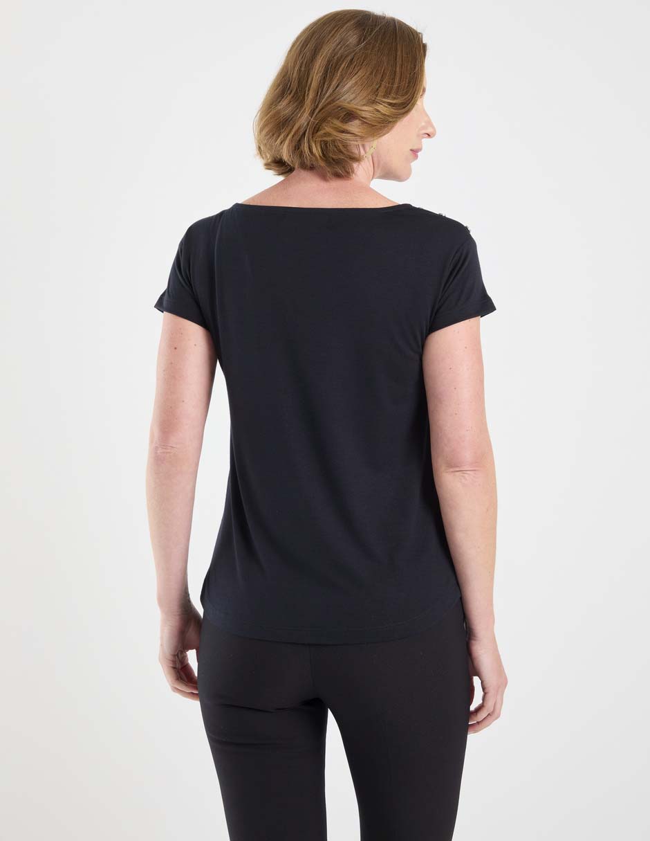 Playera manga corta cuello redondo mujer 6