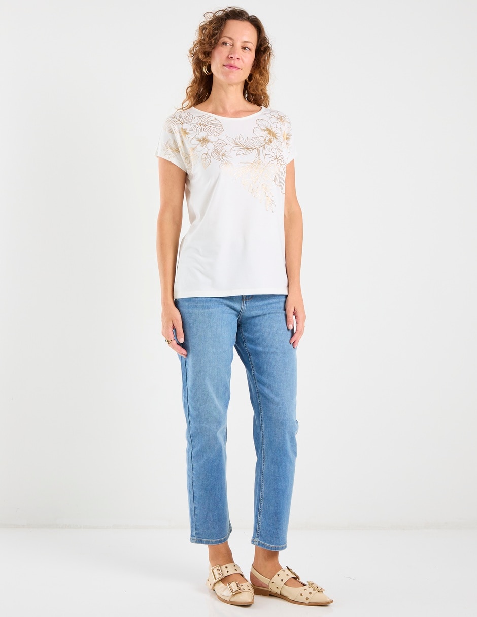 "playera" "manga" corta primavera - verano "cuello" redondo "para mujer" 3