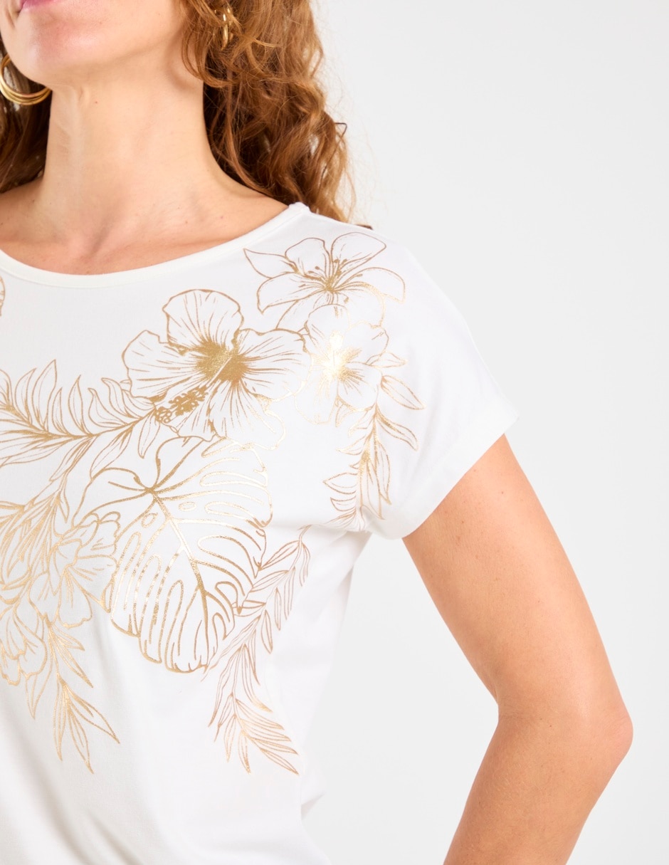 "playera" "manga" corta primavera - verano "cuello" redondo "para mujer" 5