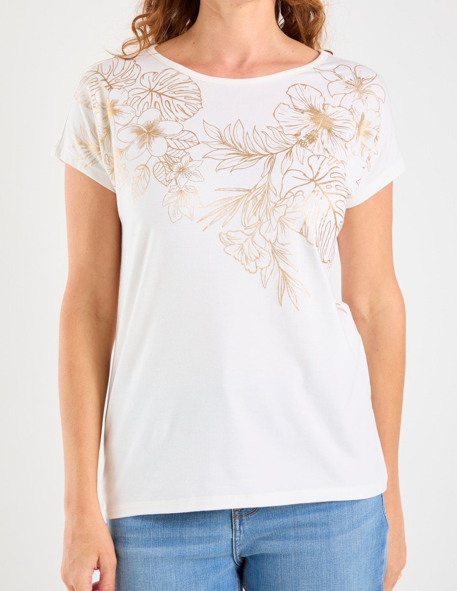 "playera" "manga" corta primavera - verano "cuello" redondo "para mujer" 7