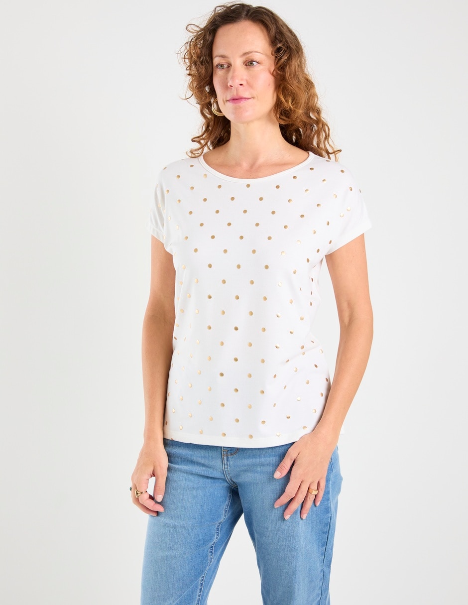 Playera manga corta cuello redondo para mujer 2