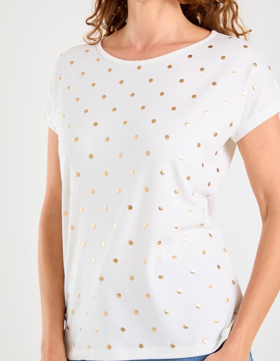 Playera manga corta cuello redondo para mujer 5