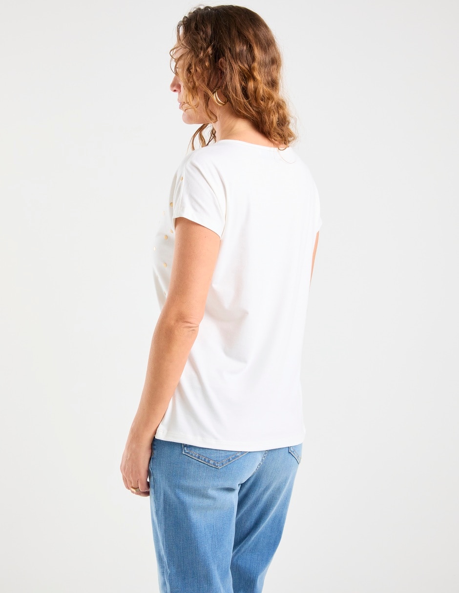 Playera manga corta Morango cuello redondo para mujer
