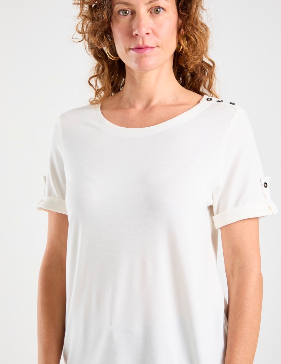 Playera manga corta cuello redondo mujer 3