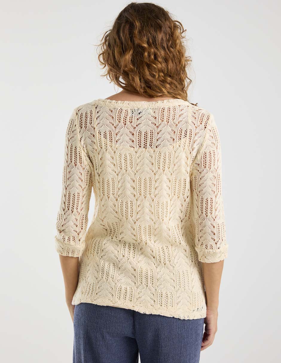 Blusa manga al codo para mujer 11