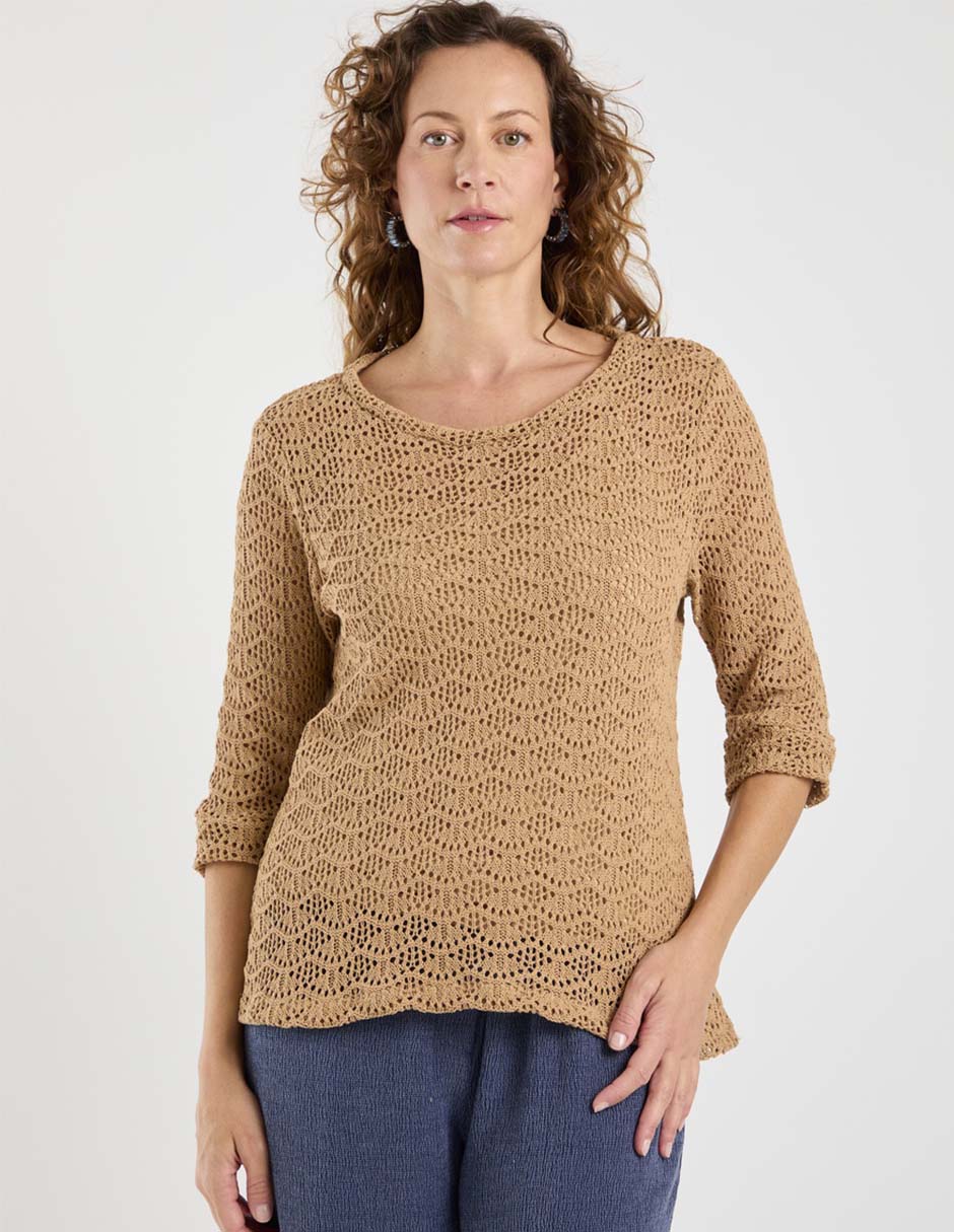 Playera manga 3/4 Morango cuello redondo para mujer
