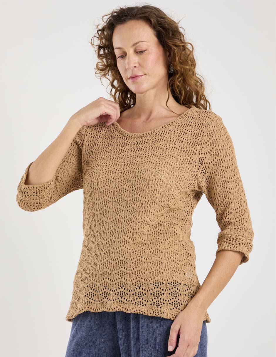 Playera manga 3/4 Morango cuello redondo para mujer