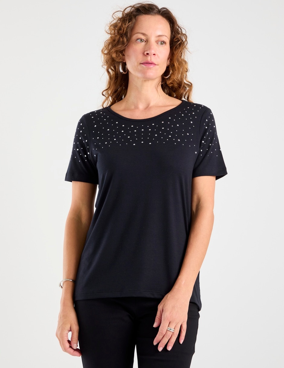 Playera manga corta cuello redondo mujer 5