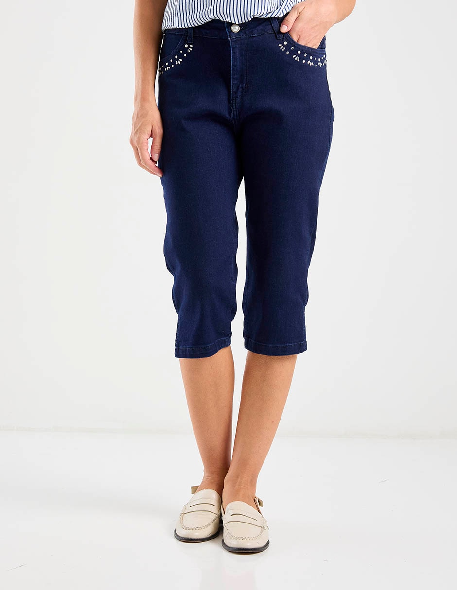 Pantalón capri recto para mujer Pantalón capri recto para mujer