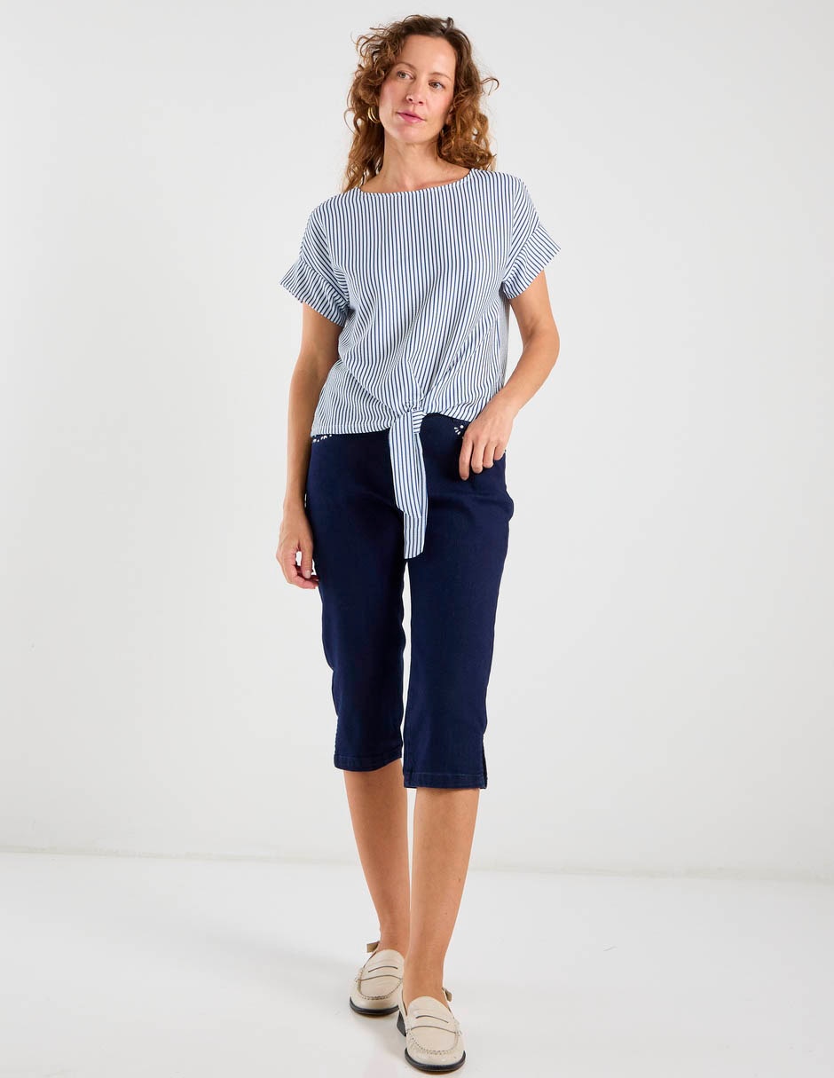 Pantalón capri recto para mujer 5