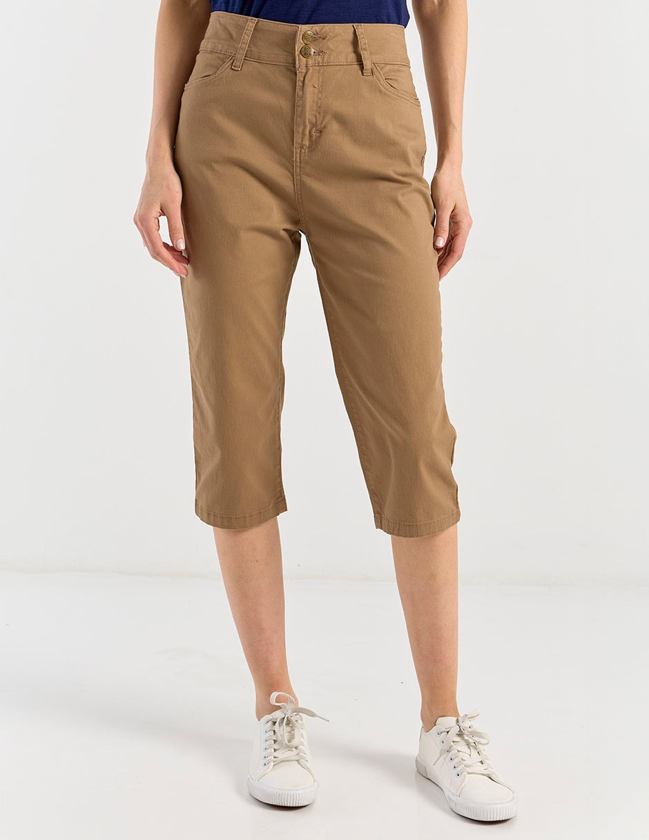 Pantalón capri slim para mujer