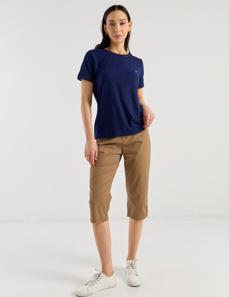Pantalón capri Damaia Atelier slim para mujer