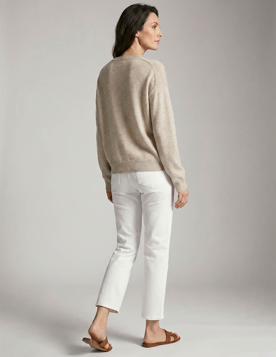 Jeans slim corte a la cintura para mujer 2
