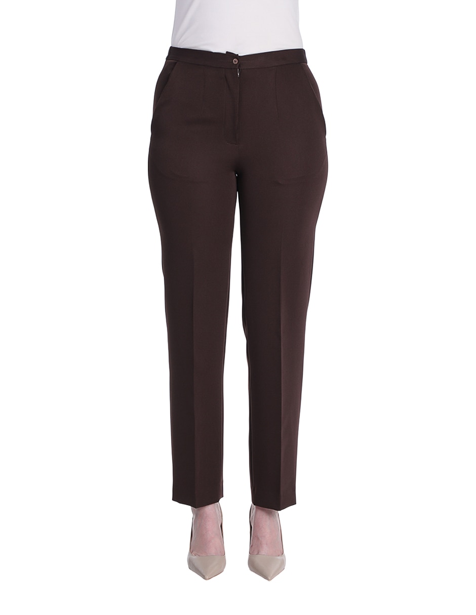 Pantalón de vestir straight para mujer Pantalón de vestir straight para mujer
