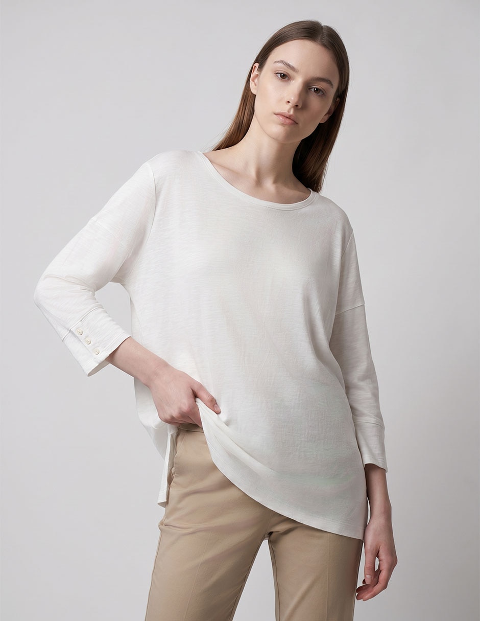 Blusa manga larga para mujer