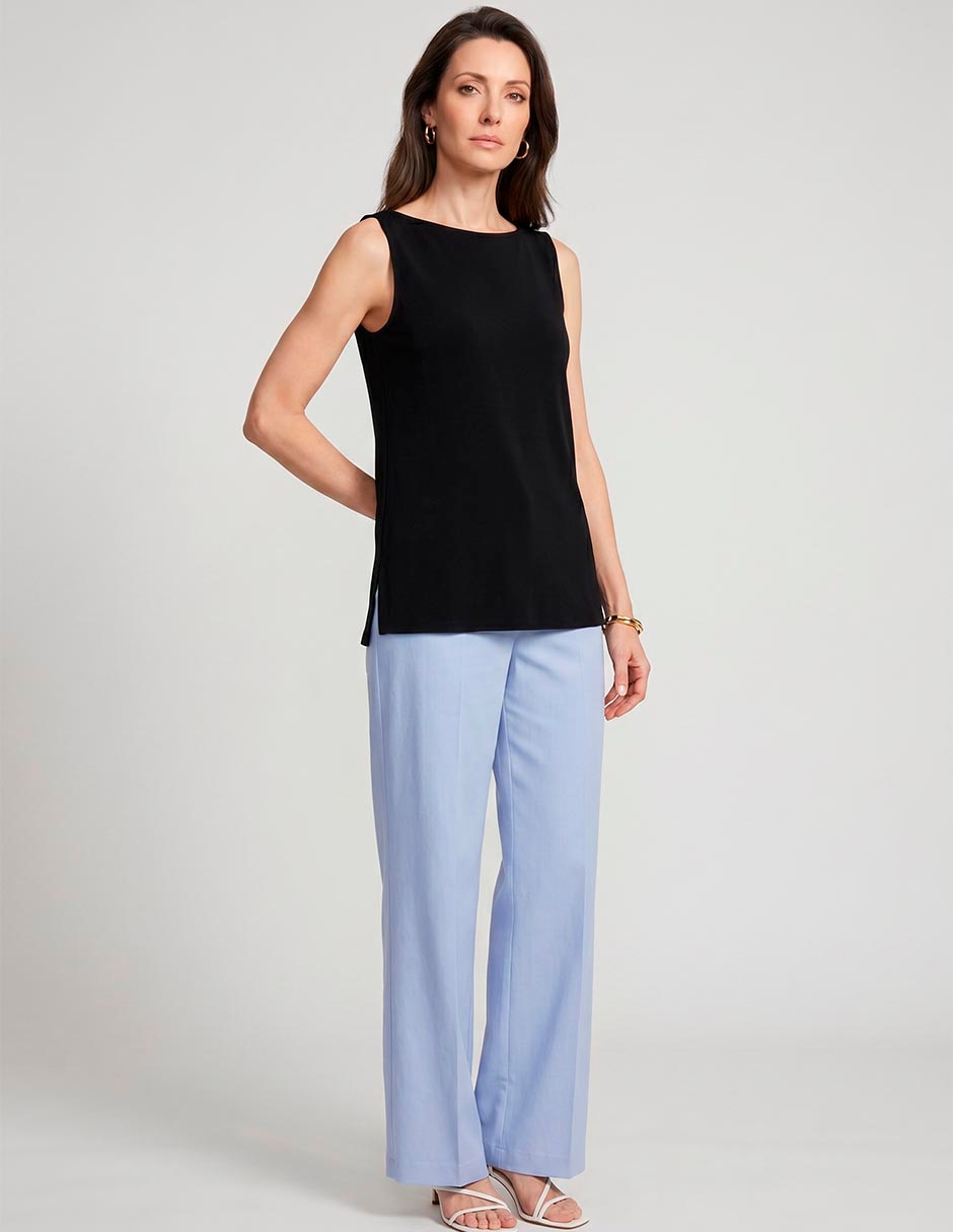 Top cuello redondo para mujer