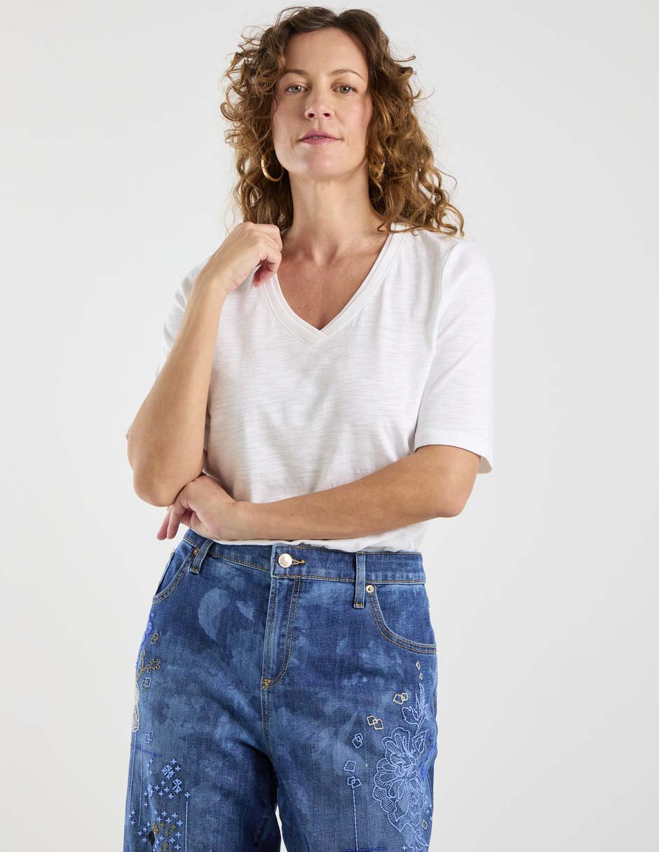 Blusa manga al codo para mujer 6