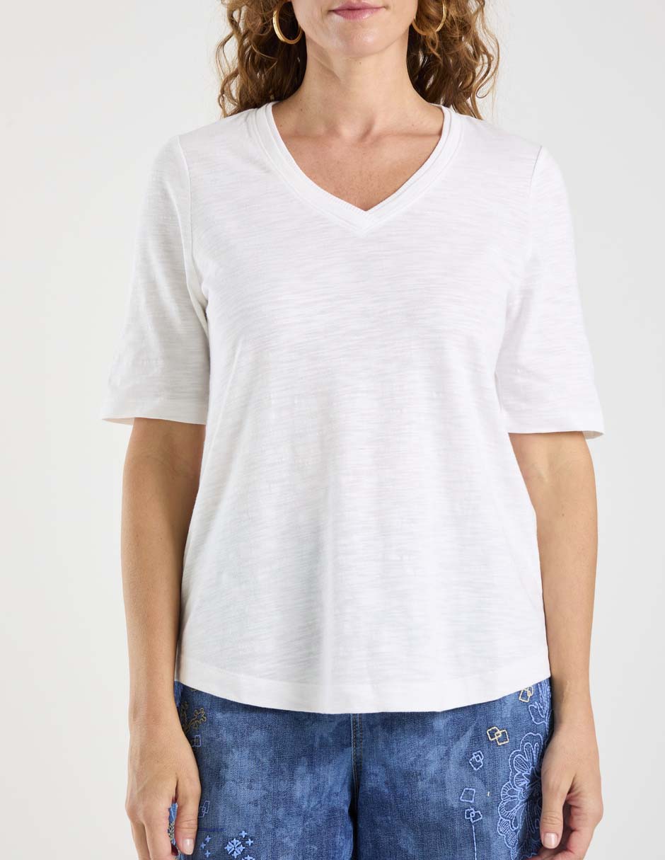 Blusa manga al codo para mujer 3