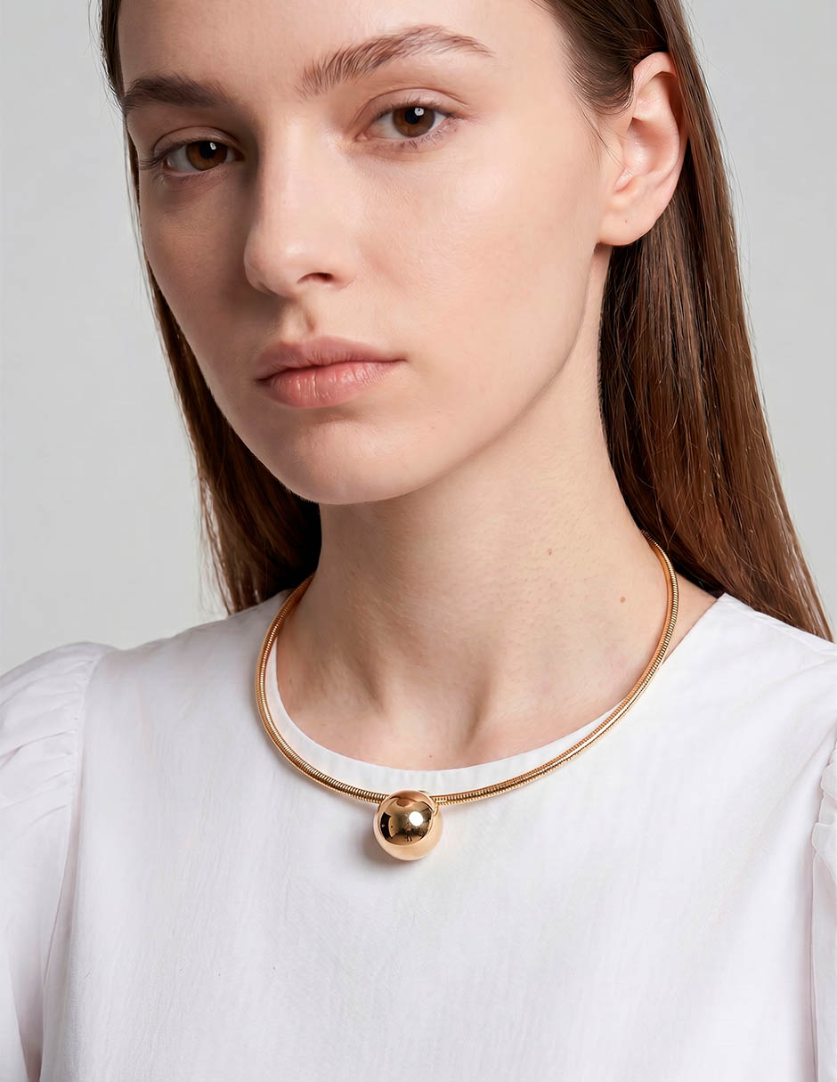 Collar de acero inoxidable brillante 3