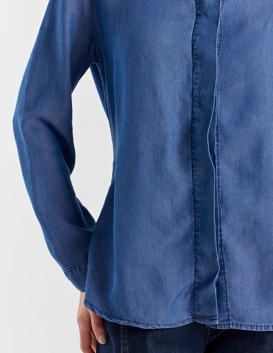 Blusa camisera manga larga para mujer 10