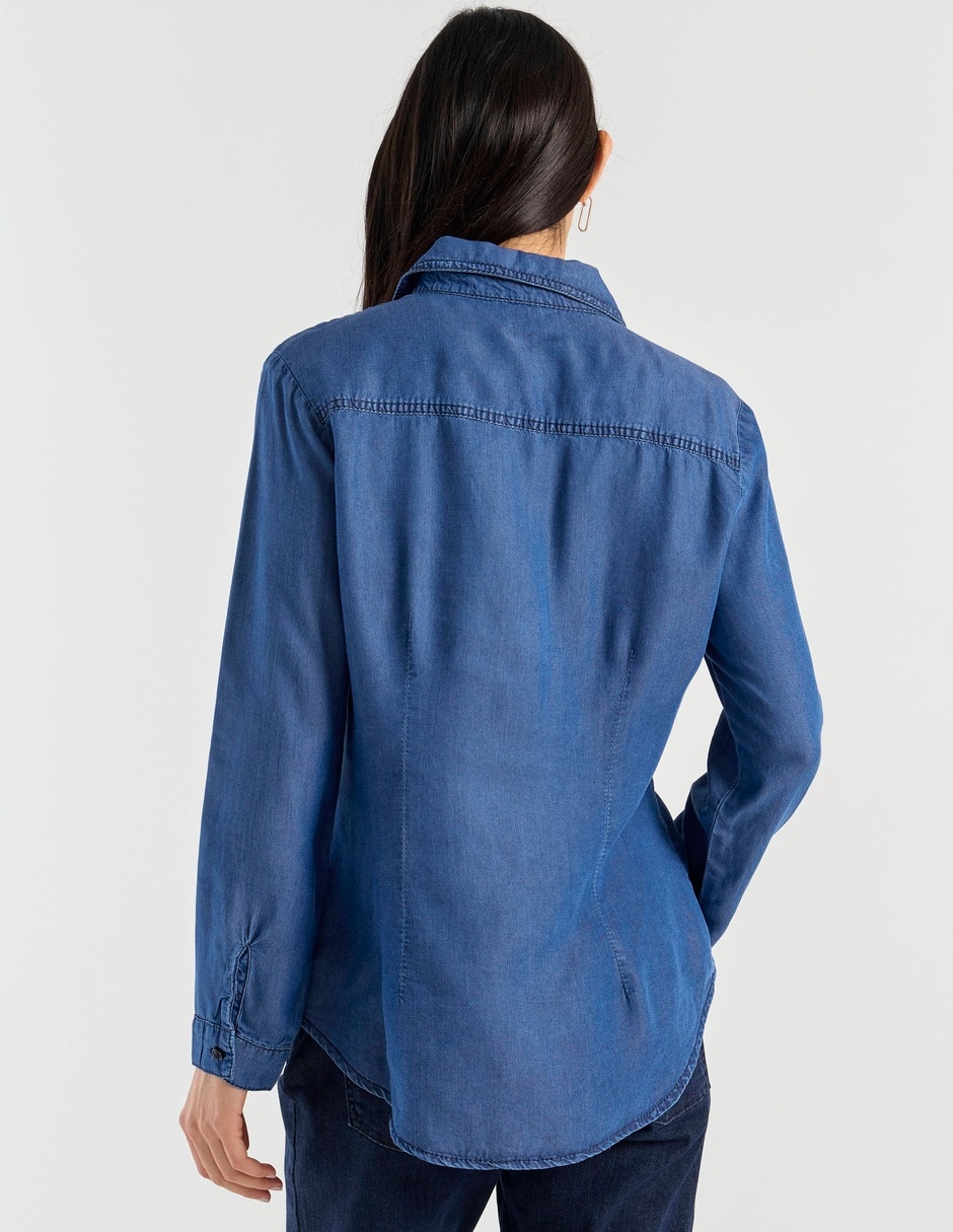Blusa camisera manga larga para mujer 11