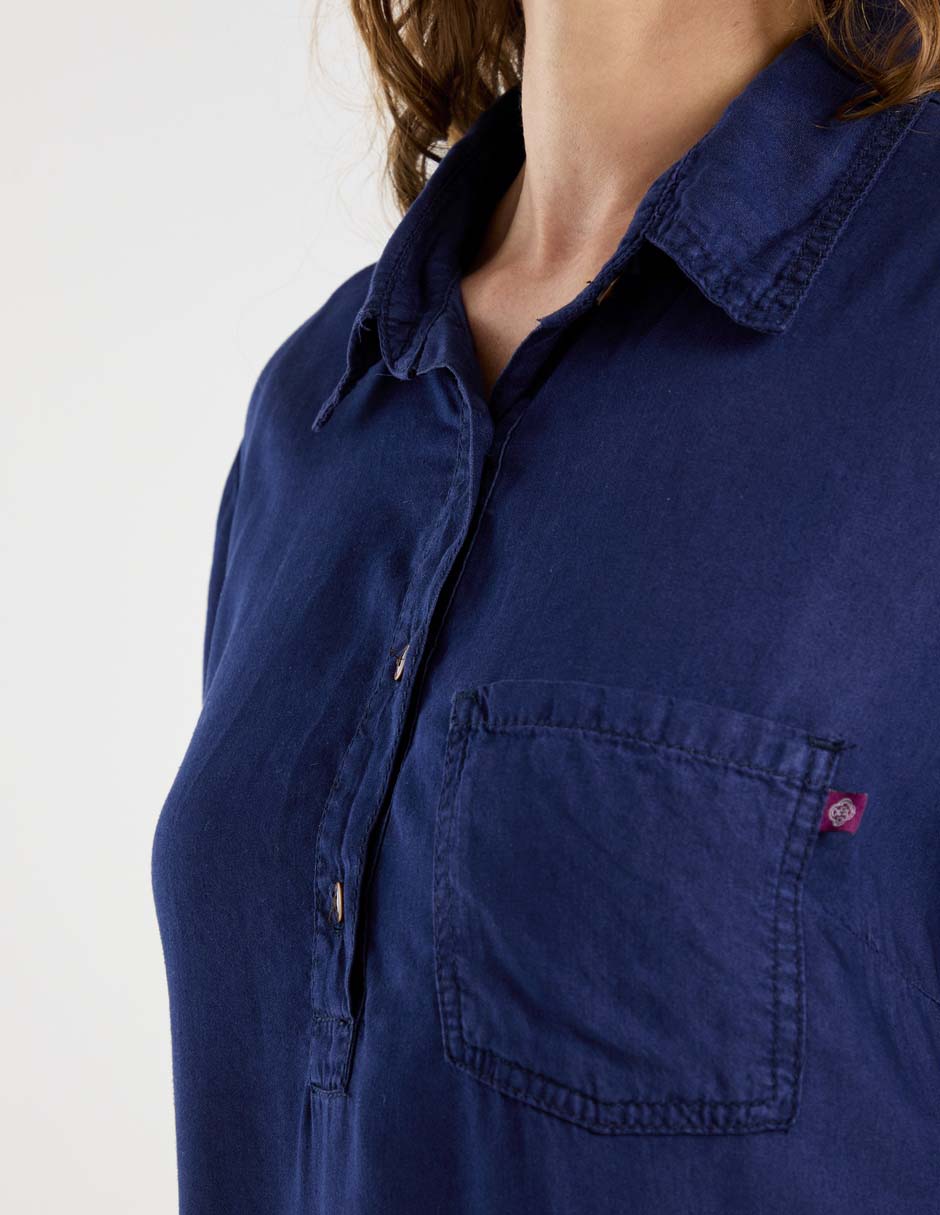 Blusa camisera manga 3/4 para mujer 9