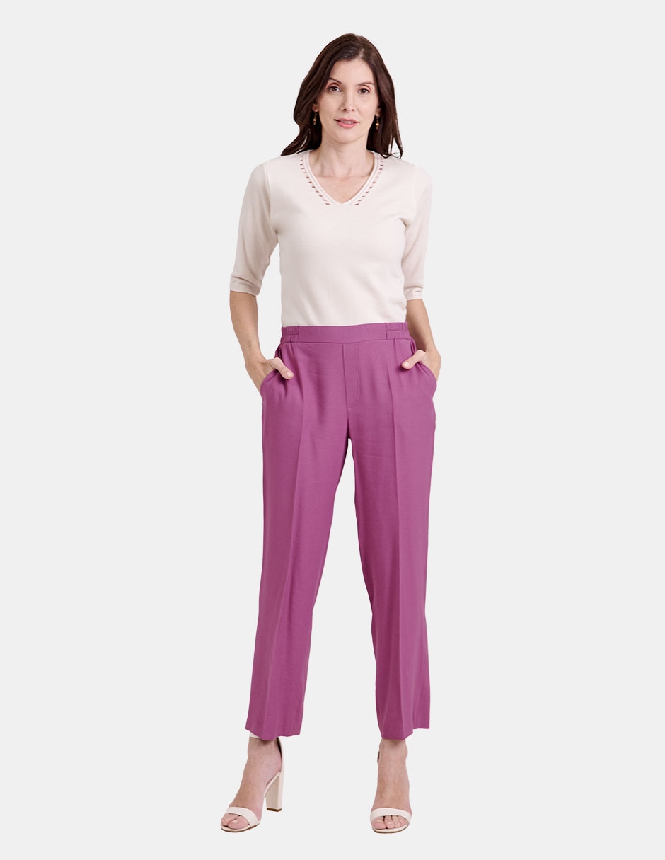 Pantalón de vestir regular para mujer