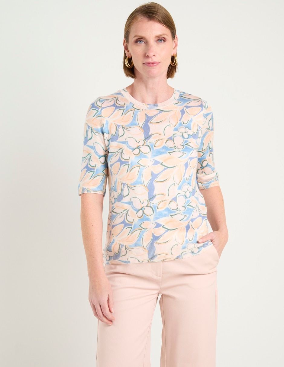 Blusa manga al codo para mujer 1