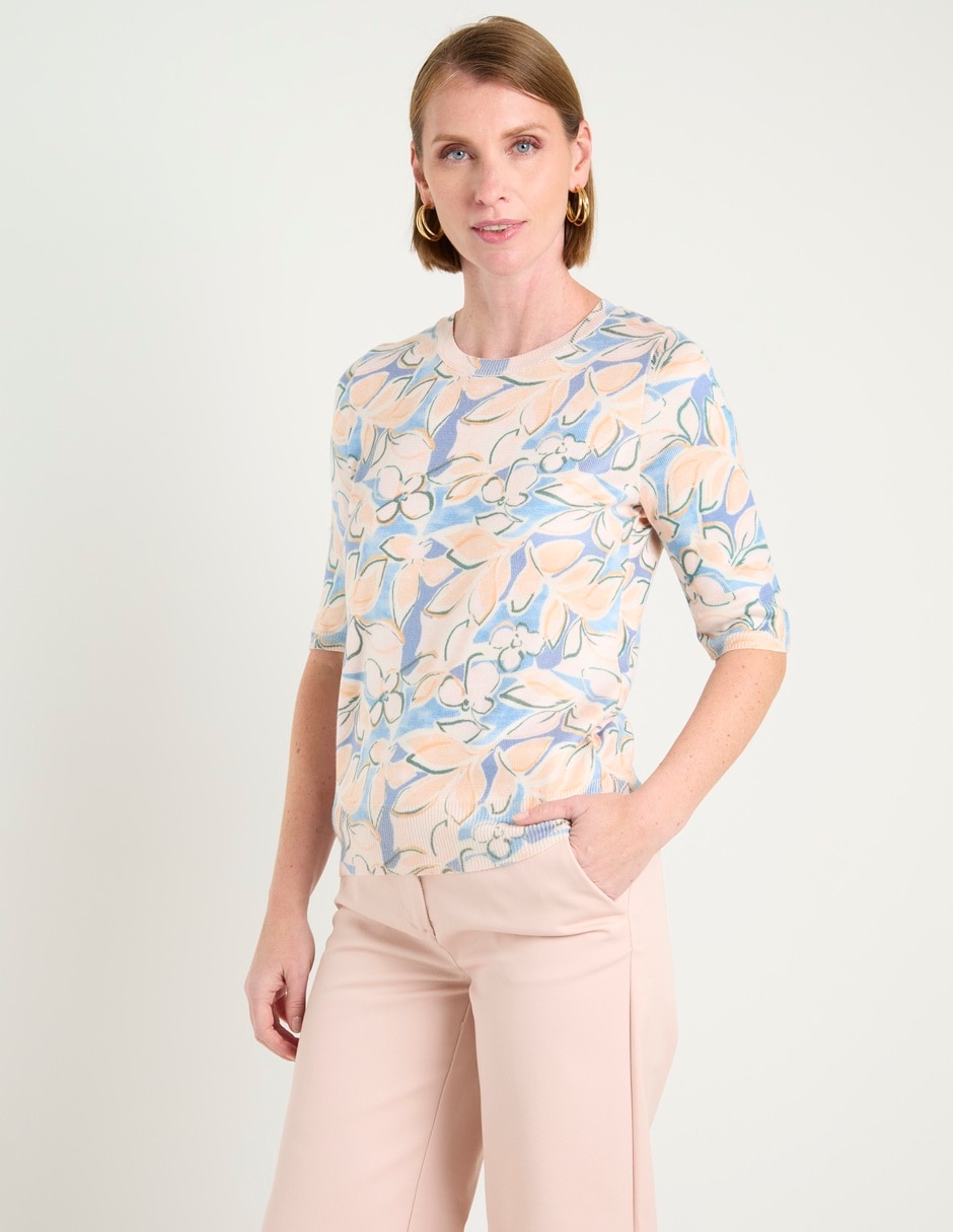 Blusa manga al codo para mujer 7