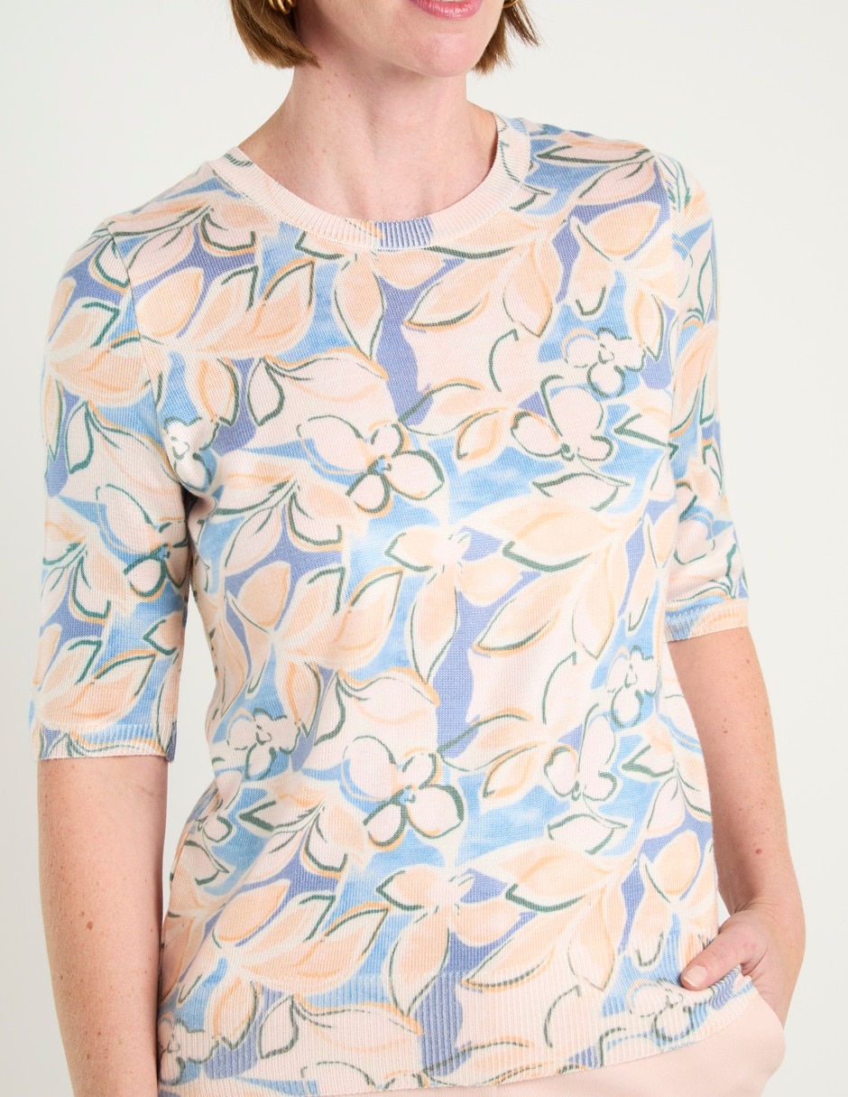 Blusa manga al codo para mujer 10