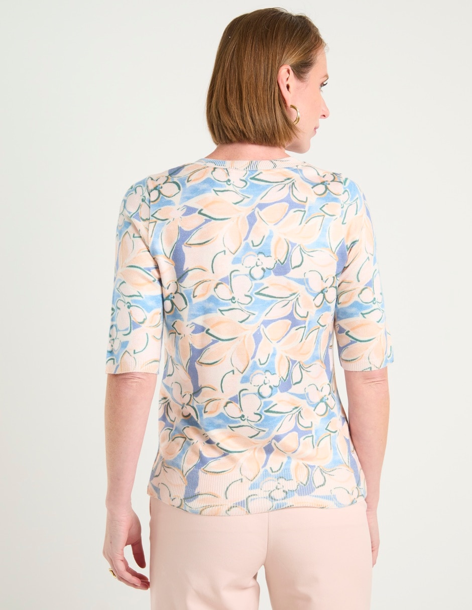 Blusa manga al codo para mujer 11