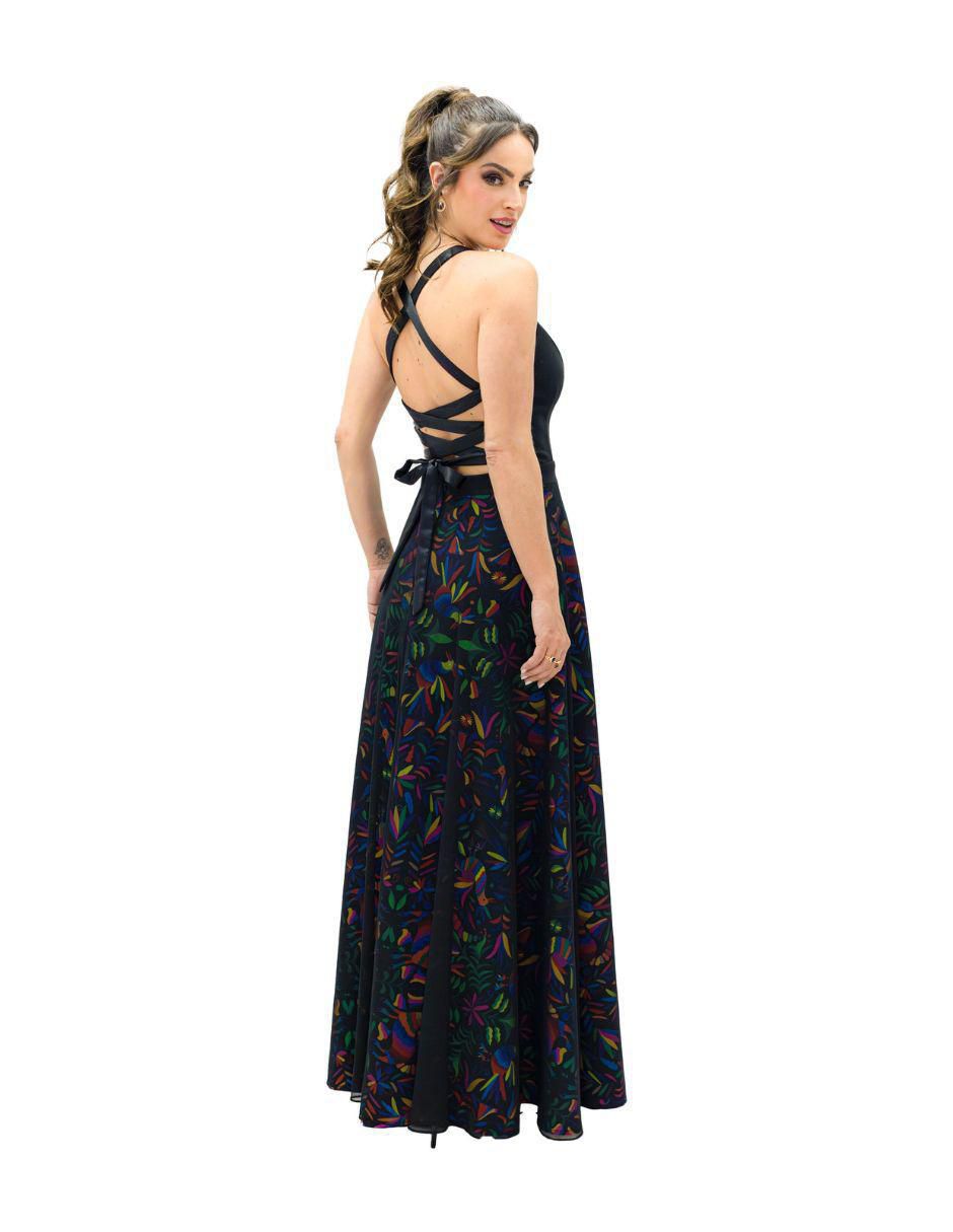 Vestido largo de fiesta escote V 3