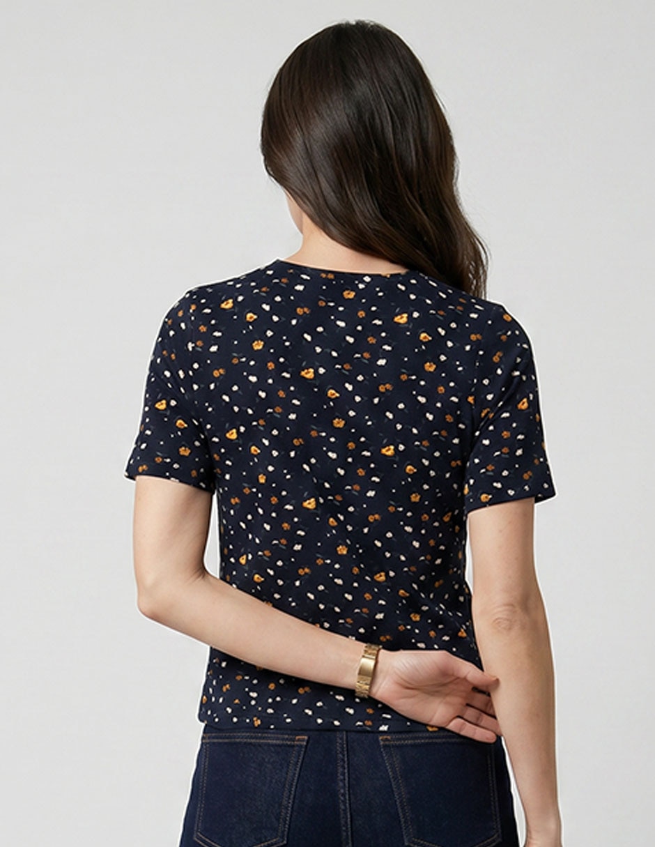 Playera manga corta cuello redondo para mujer 2