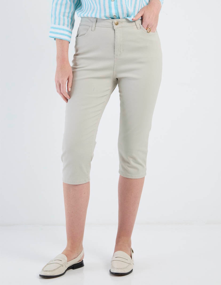 Pantalón capri regular para mujer