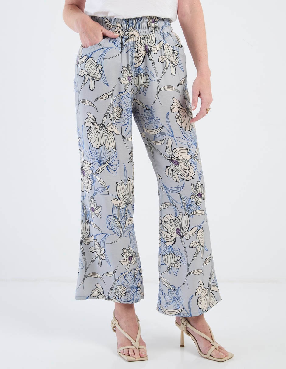 Pantalón regular amplio para mujer