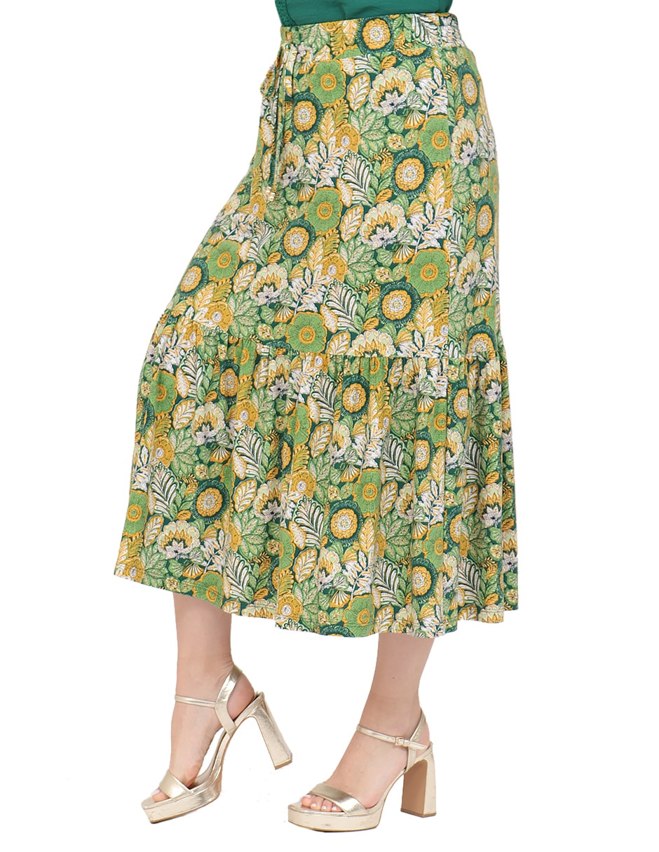 Falda midi duplan petite camboya a la cintura