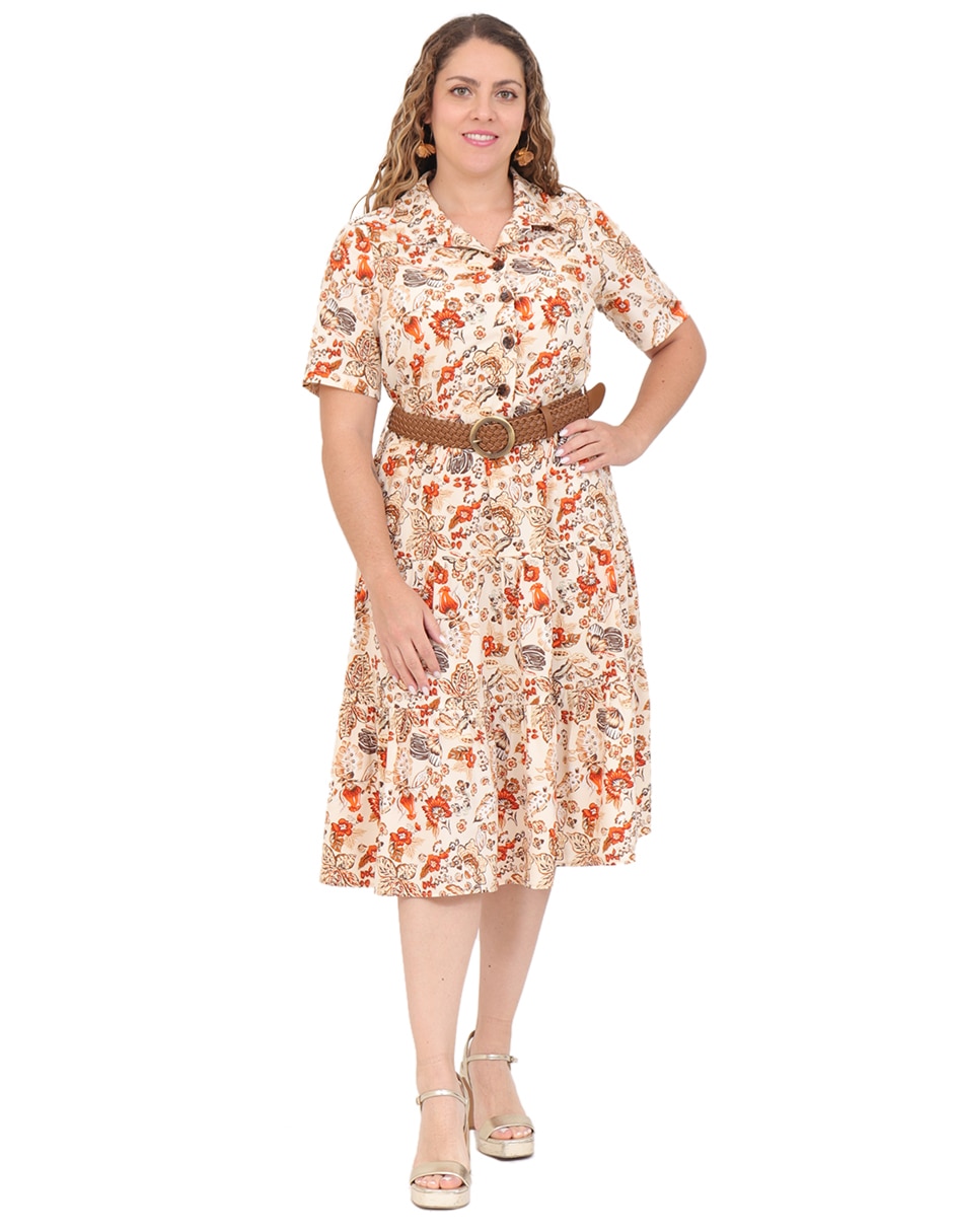 Vestido midi casual indonesia para mujer