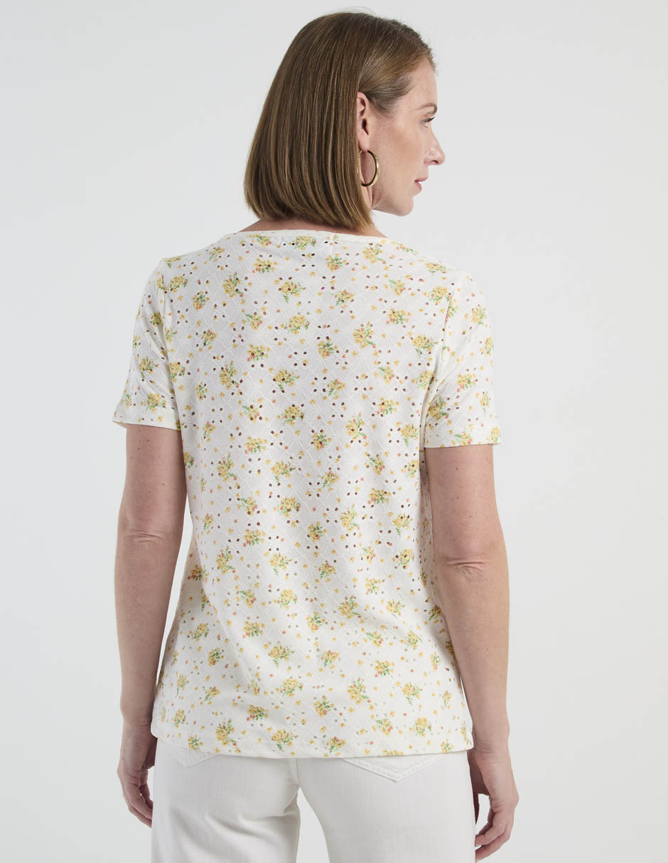 Playera manga corta cuello redondo para mujer 2
